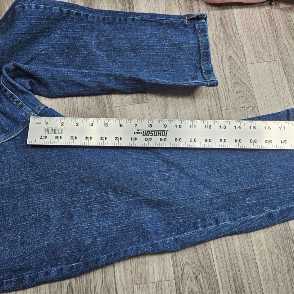 Riders Blue Denim Jean Capris with Brass Button - Picture 8 of 10